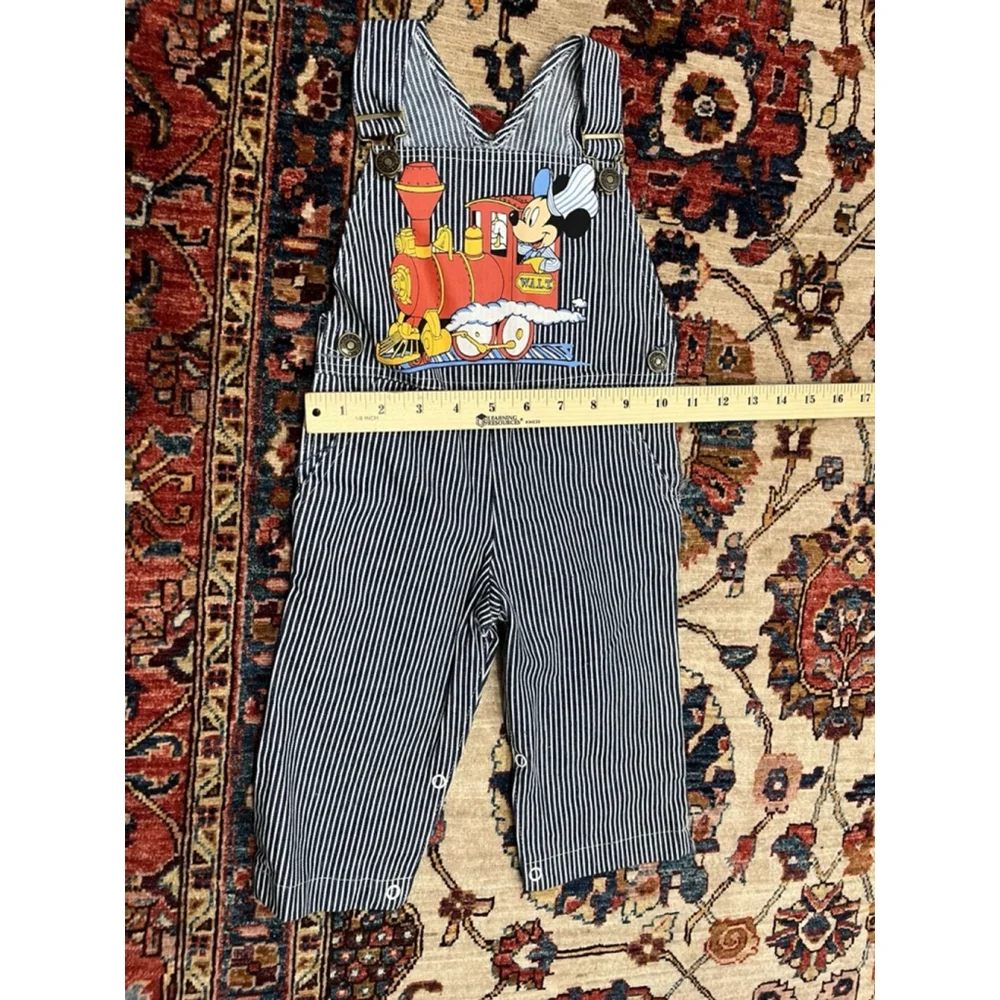 Vintage Mickey Mouse Disney Kids '60s '70s Engineer Overalls EUC